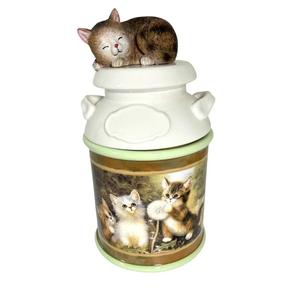 The Bradford Exchange Edition Two 2017 Cozy Kitten Canister 11